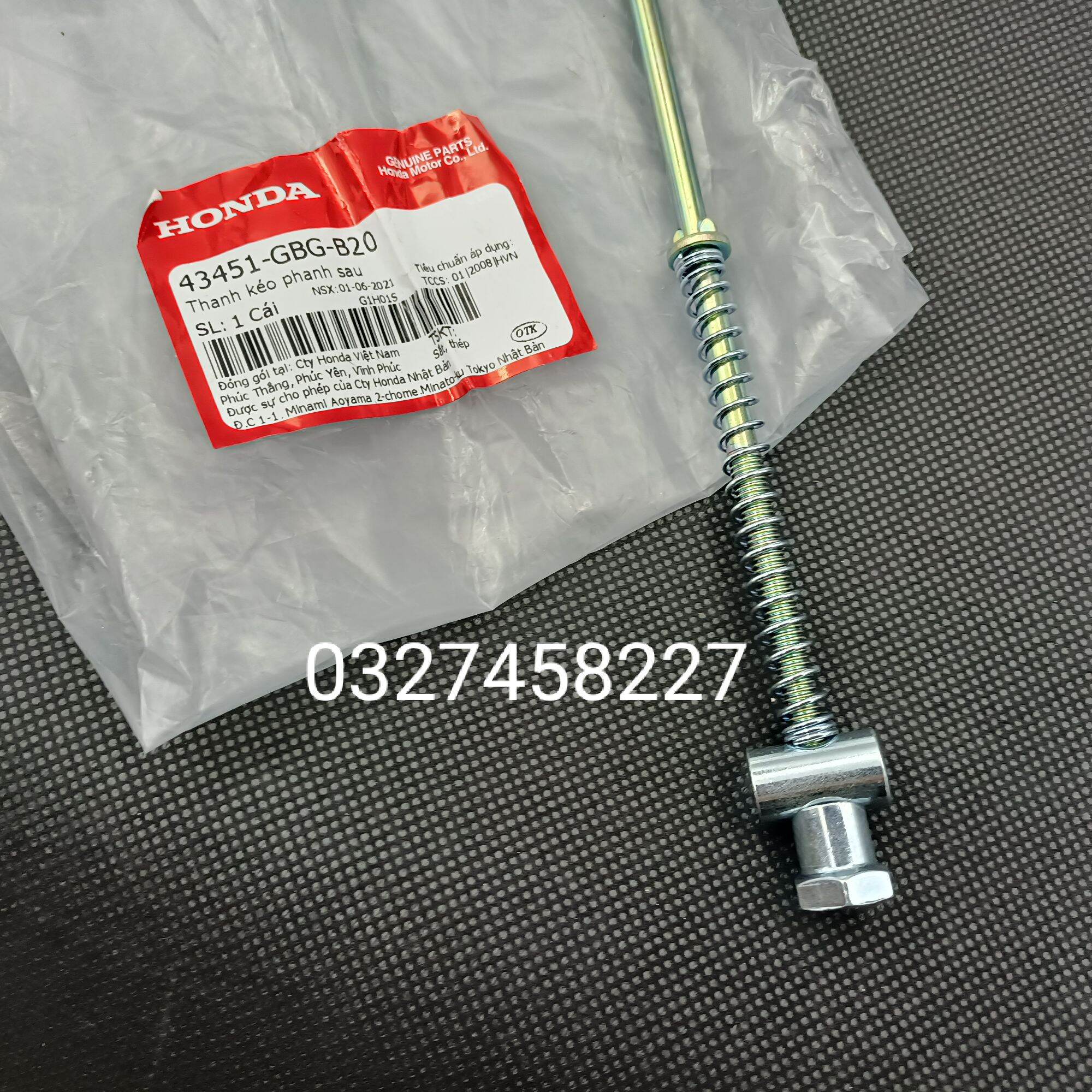 Bộ ốc lò xo đũa thắng phanh xe Super DREAM zin