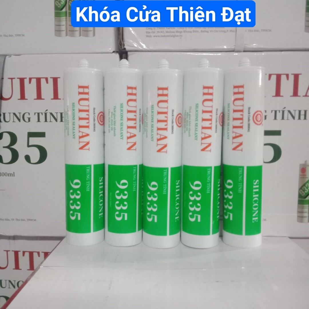 Keo silicone trung tính HUITIAN 9335 trắng sữa/đen/xám xingfa