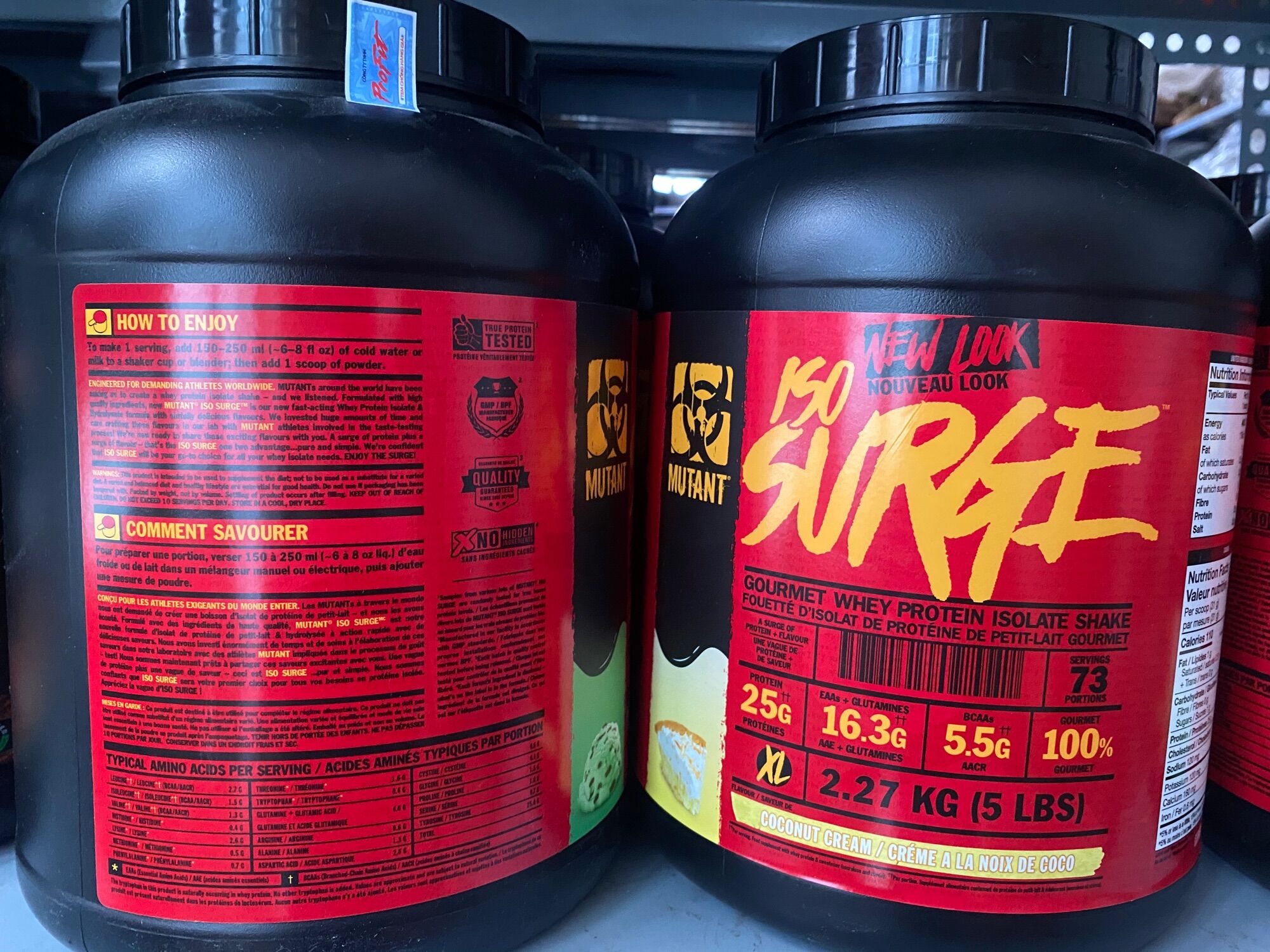 [HCM]WHEY PROTEIN - MUTANT - ISO SURGE - 5lbs (73 servings )  - Bổ sung 100% whey protein isolate - Từ Canada