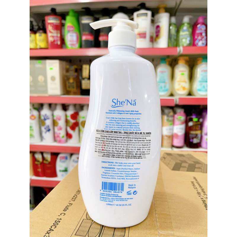 Sữa tắm  cao cấp SheNa tinh chất sữa dê 1200ml