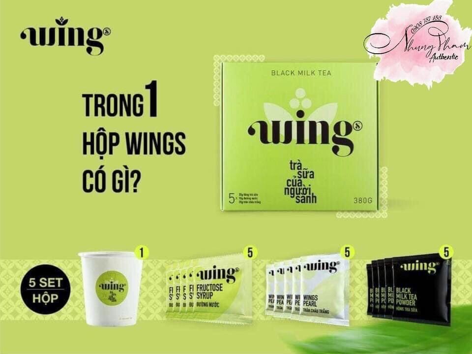 Trà sữa Wings 69k/ hộp (pha đc 5 cốc)