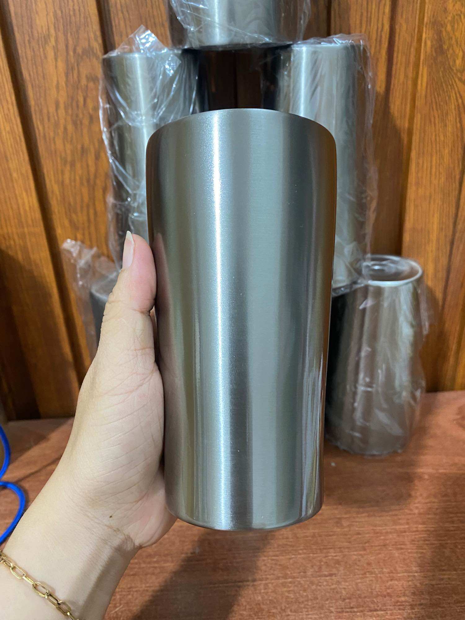 Y giữ nhiệt nhật bãi, không nắp, inox 2 lớp ly đẹp k trầy, k nắp Ly cao 15cm, 470ml