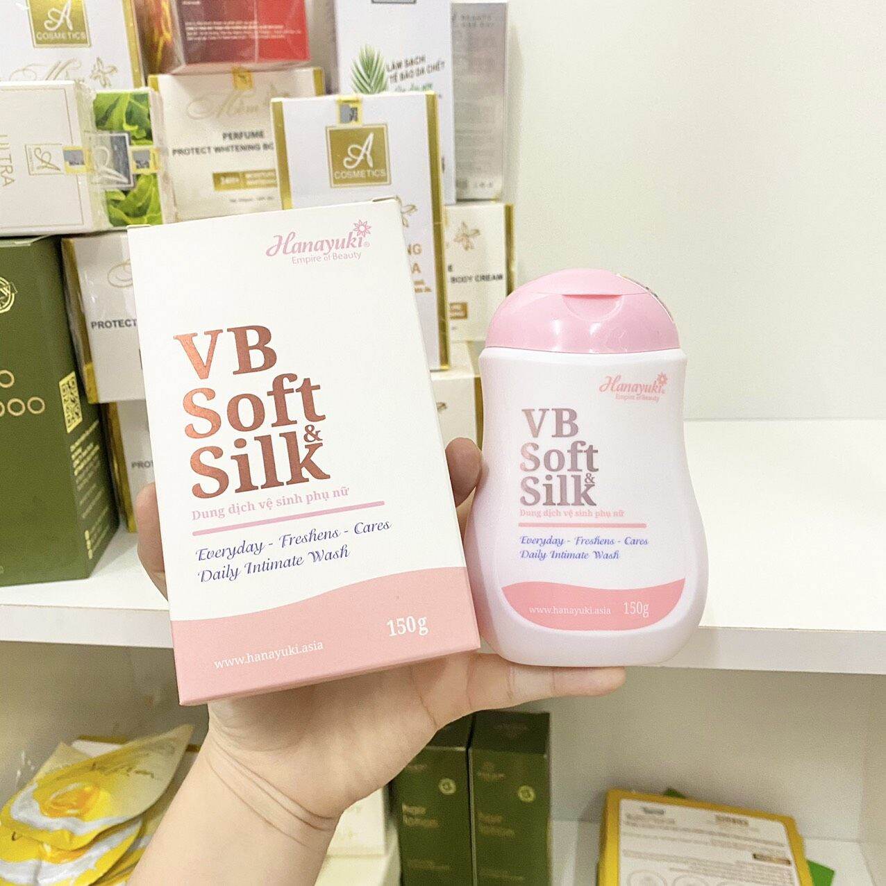 Dung dich vệ sinh hana 150g màu hồng