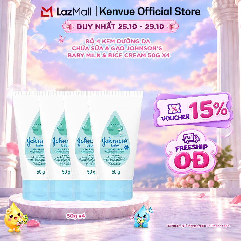 Combo 4 Kem Dưỡng Da Chứa Sữa  Gạo Milk  Rice Baby Cream 50g