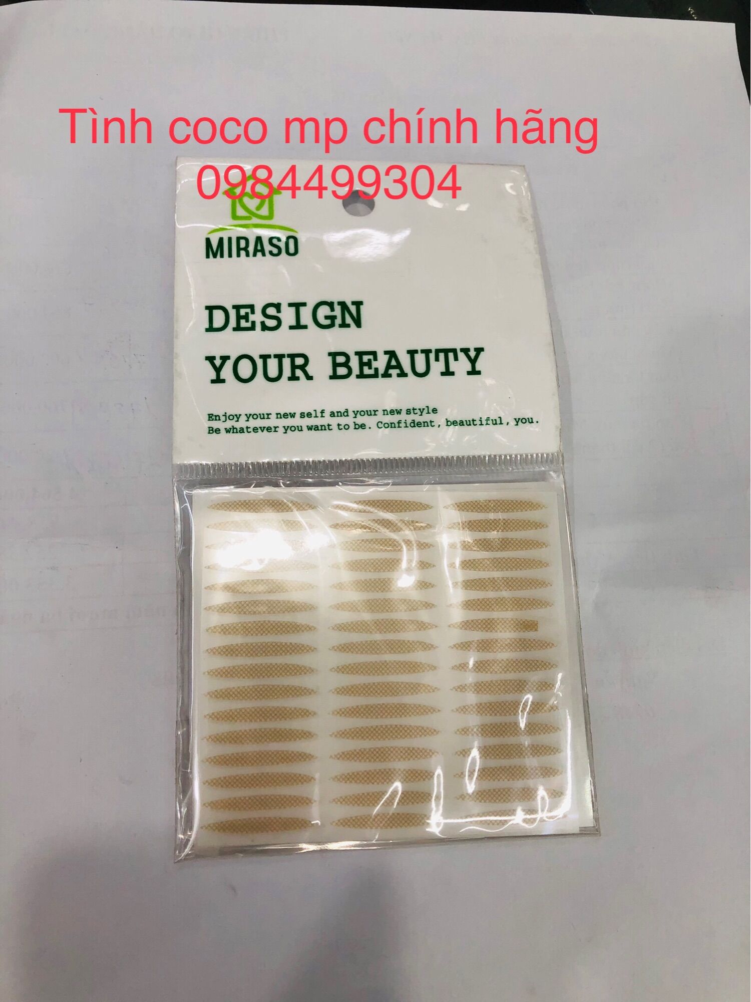 Miếng dán kích mí, kích mí lưới Miraso màu da không bị lộ Vân 120 đôi