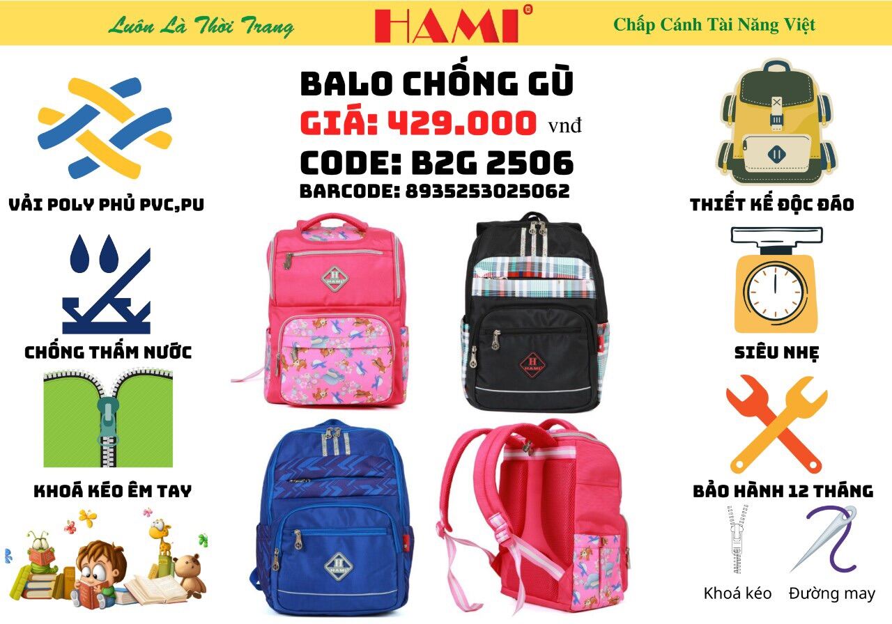 Balo Chống Gù Cho Học Sinh Hami