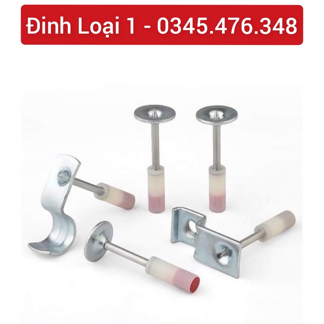 Combo hộp 100 đinh vít bắn bê tông, trần thạch cao, sắt thép dày 6mm