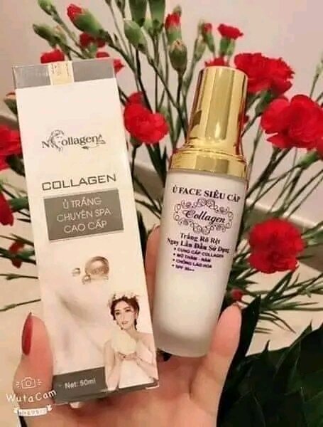 [HCM]combo ủ trắng face Collagen &kem lạnh đêm