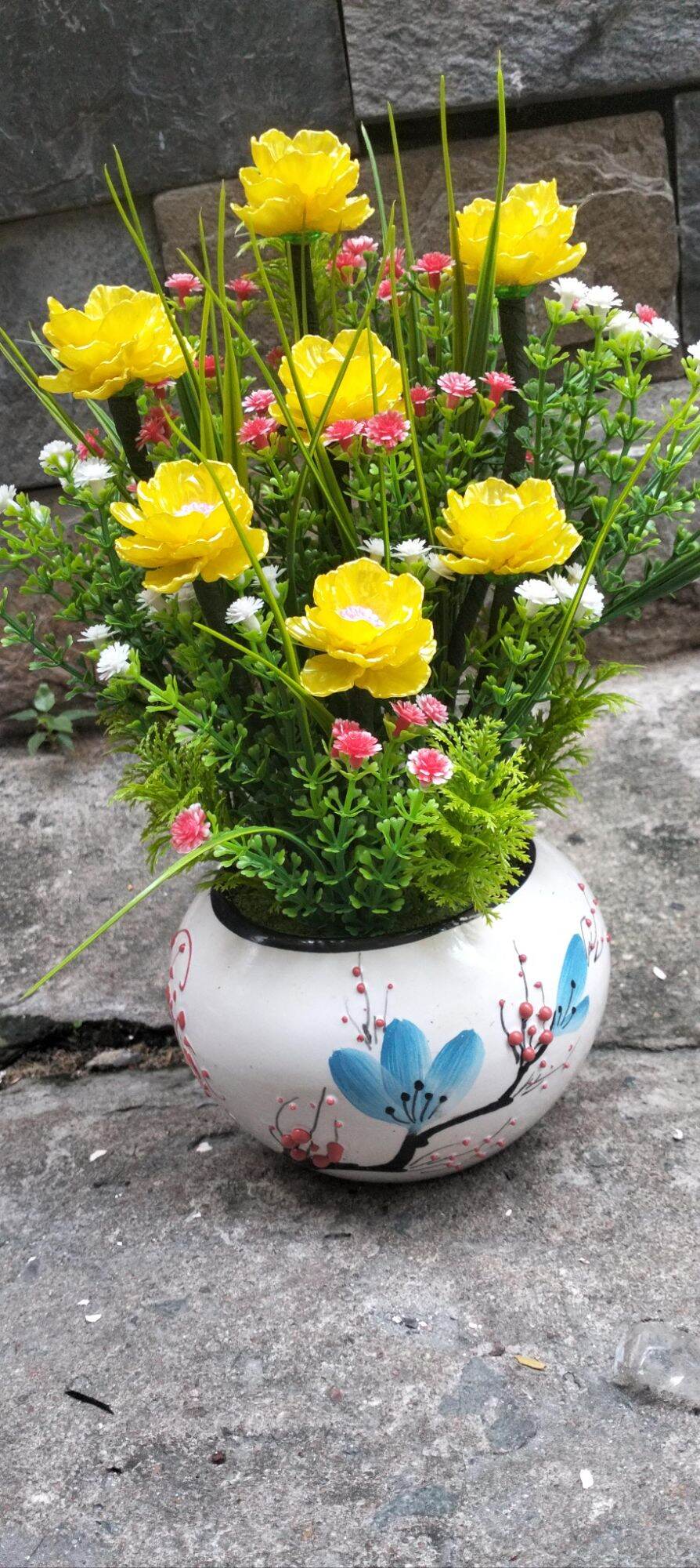 Chậu hoa hồng pha lê size 27cm