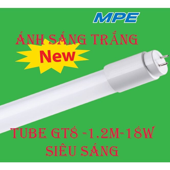 Combo 5 bóng đèn led tuýp thủy tinh 1m2, 0.6m mpe