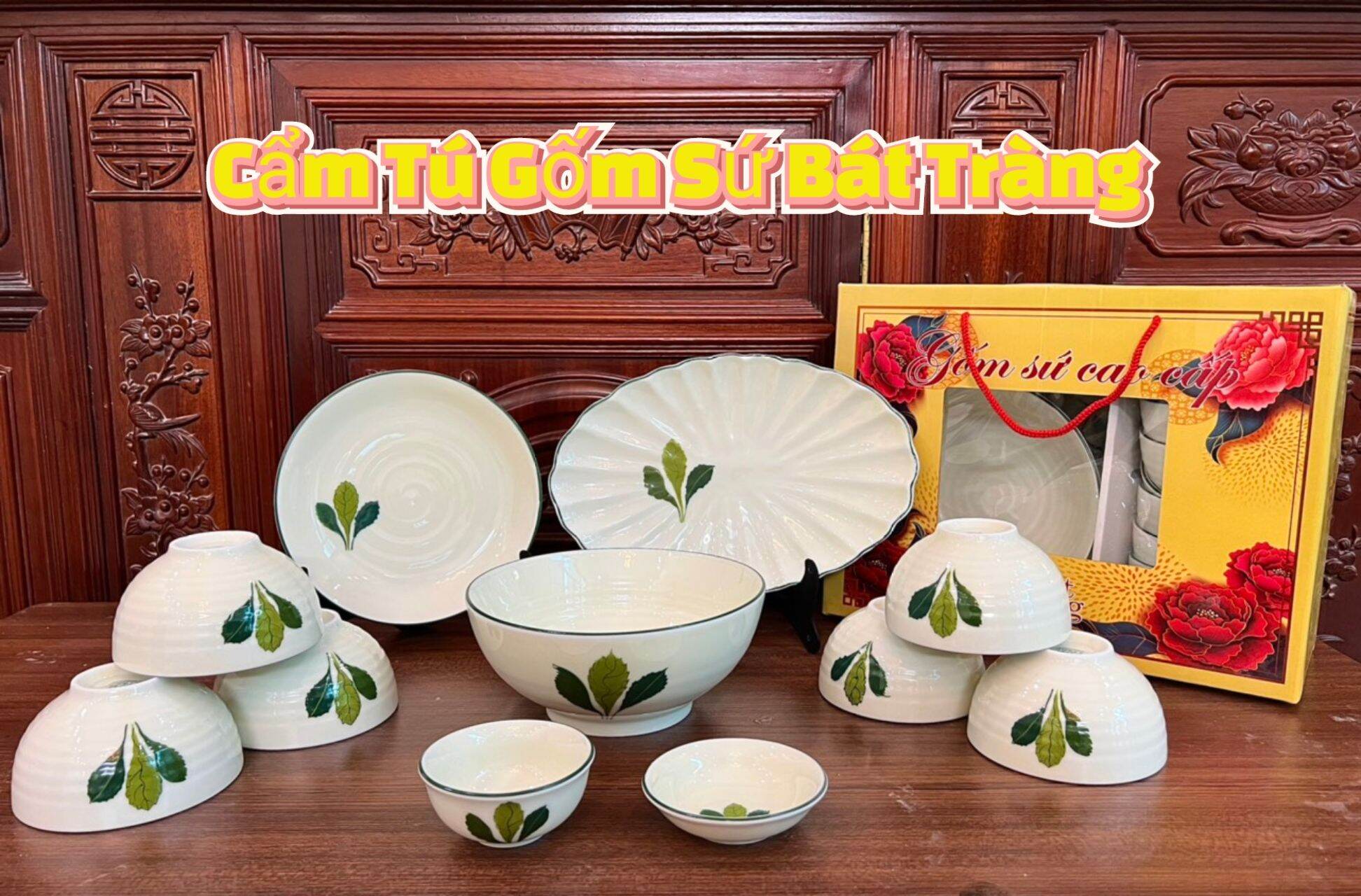 Bộ Bát Đĩa Cao Cấp Bát Tràng