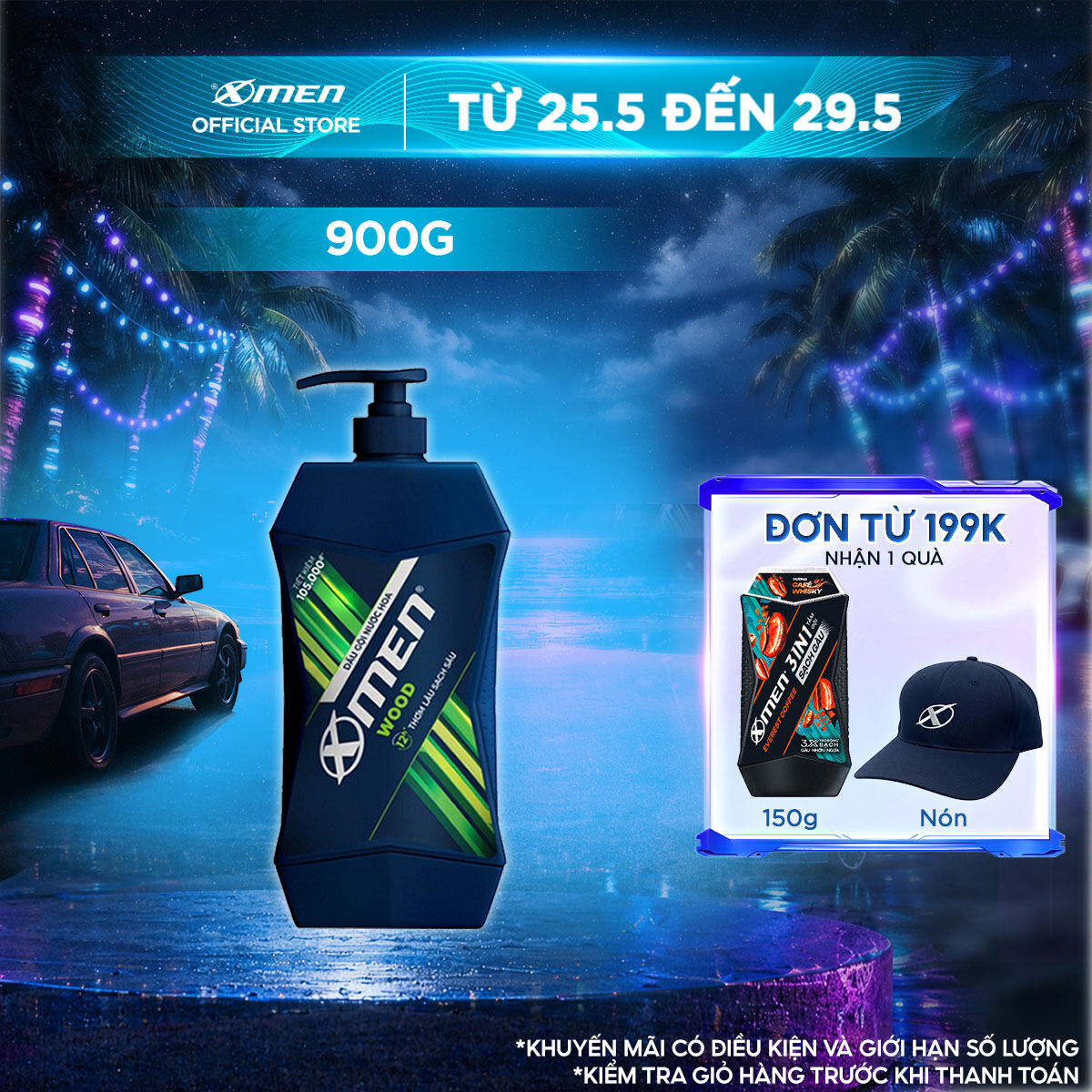 Dầu gội nước hoa X-Men Wood 900g