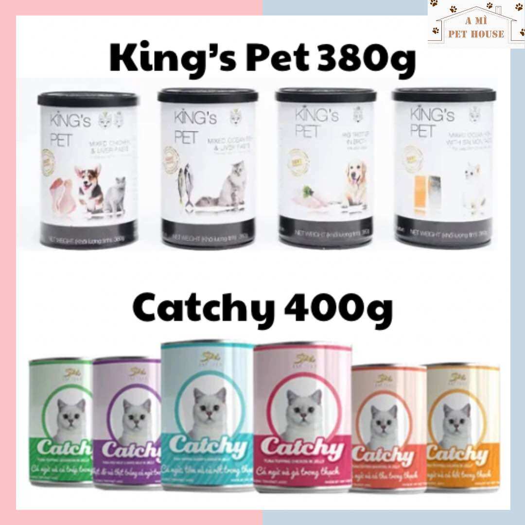 Pate lon cho mèo King's Pet 380g / 5plus Catchy 400g