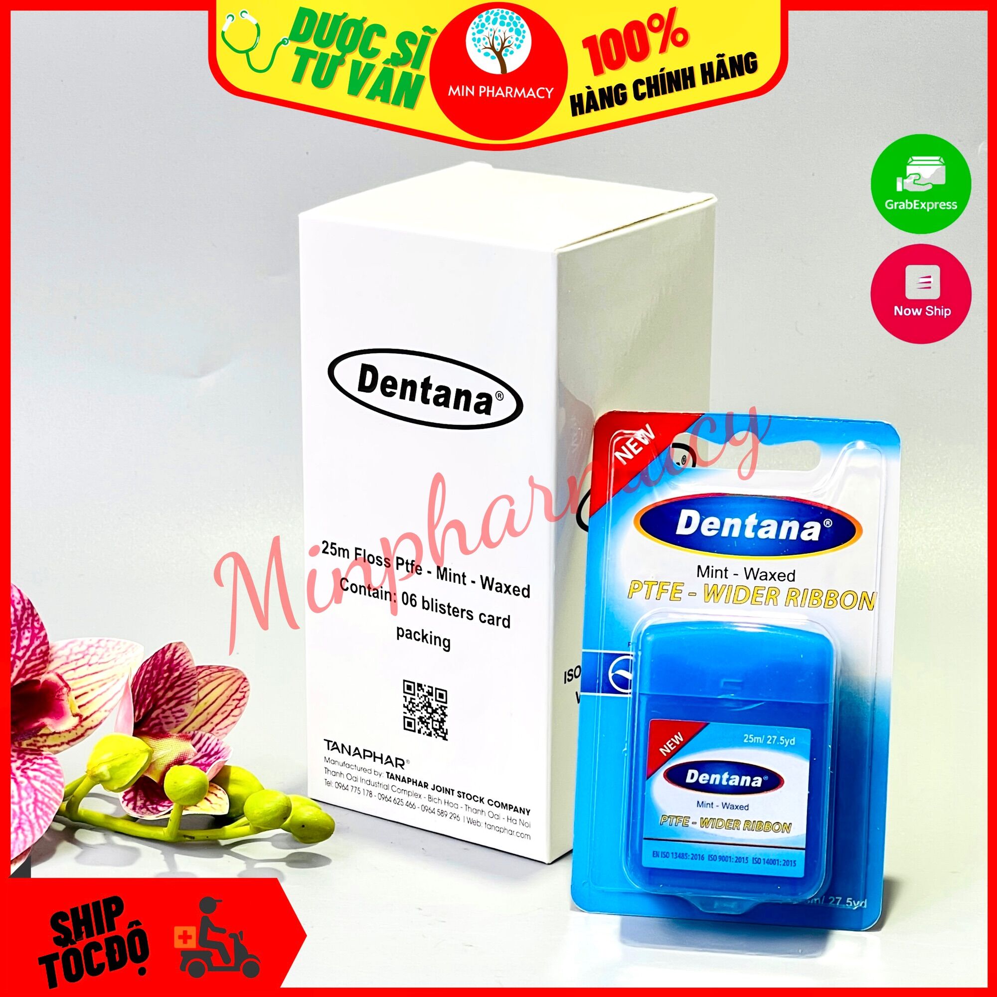 Chỉ tơ nha khoa dentana cuộn 25m - minpharmacy