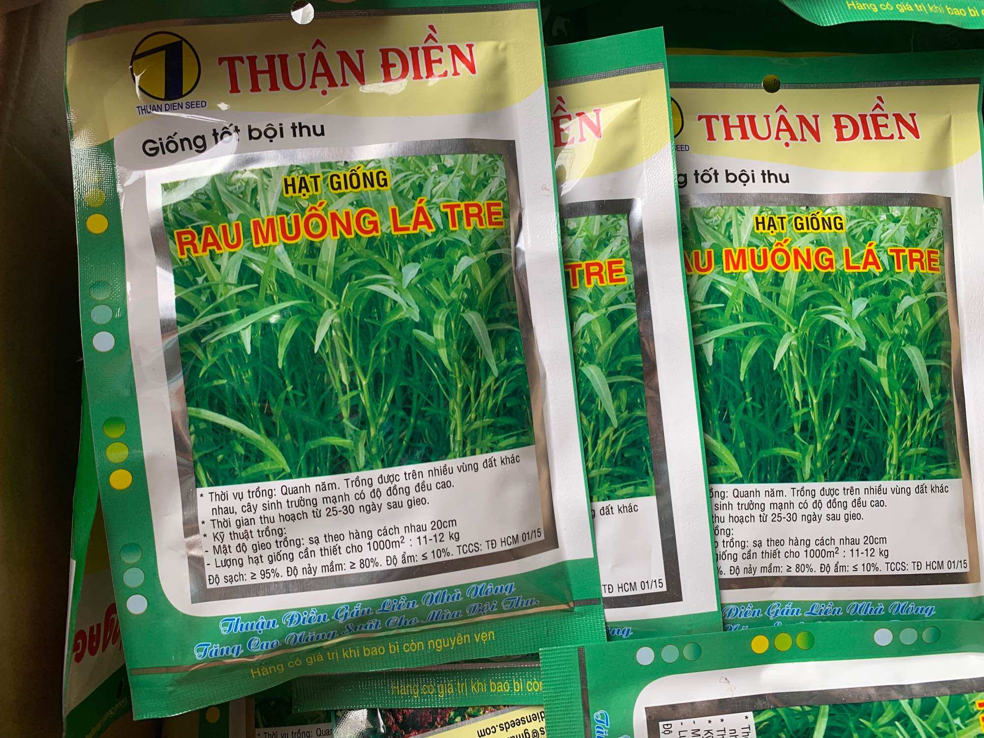 Hạt Giống Rau Muống Lá Tre Gói 100g