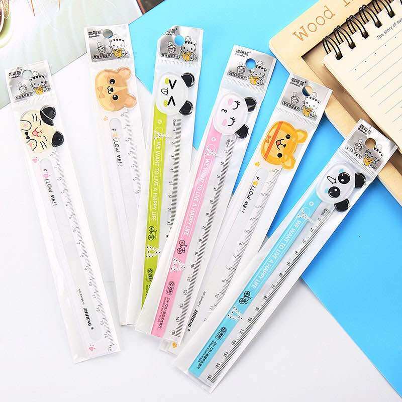 Thước kẻ nhựa 15cm nhiều hình dễ thương
