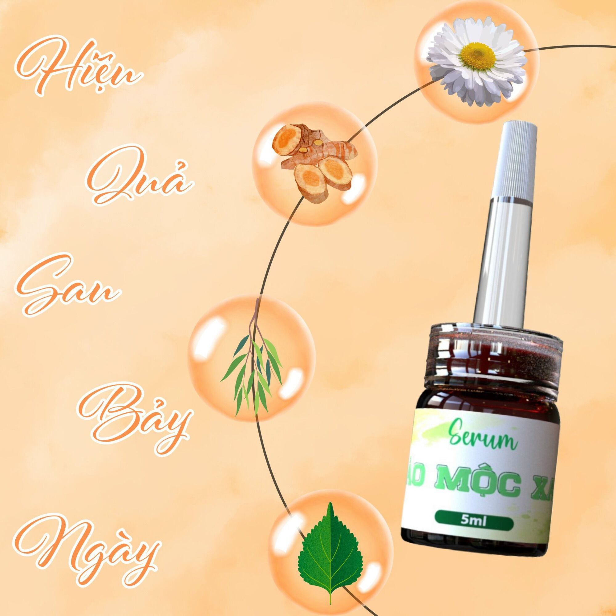 Combo Serum Thảo Mộc Xanh 5ml ( 1 xanh - 1 vàng)