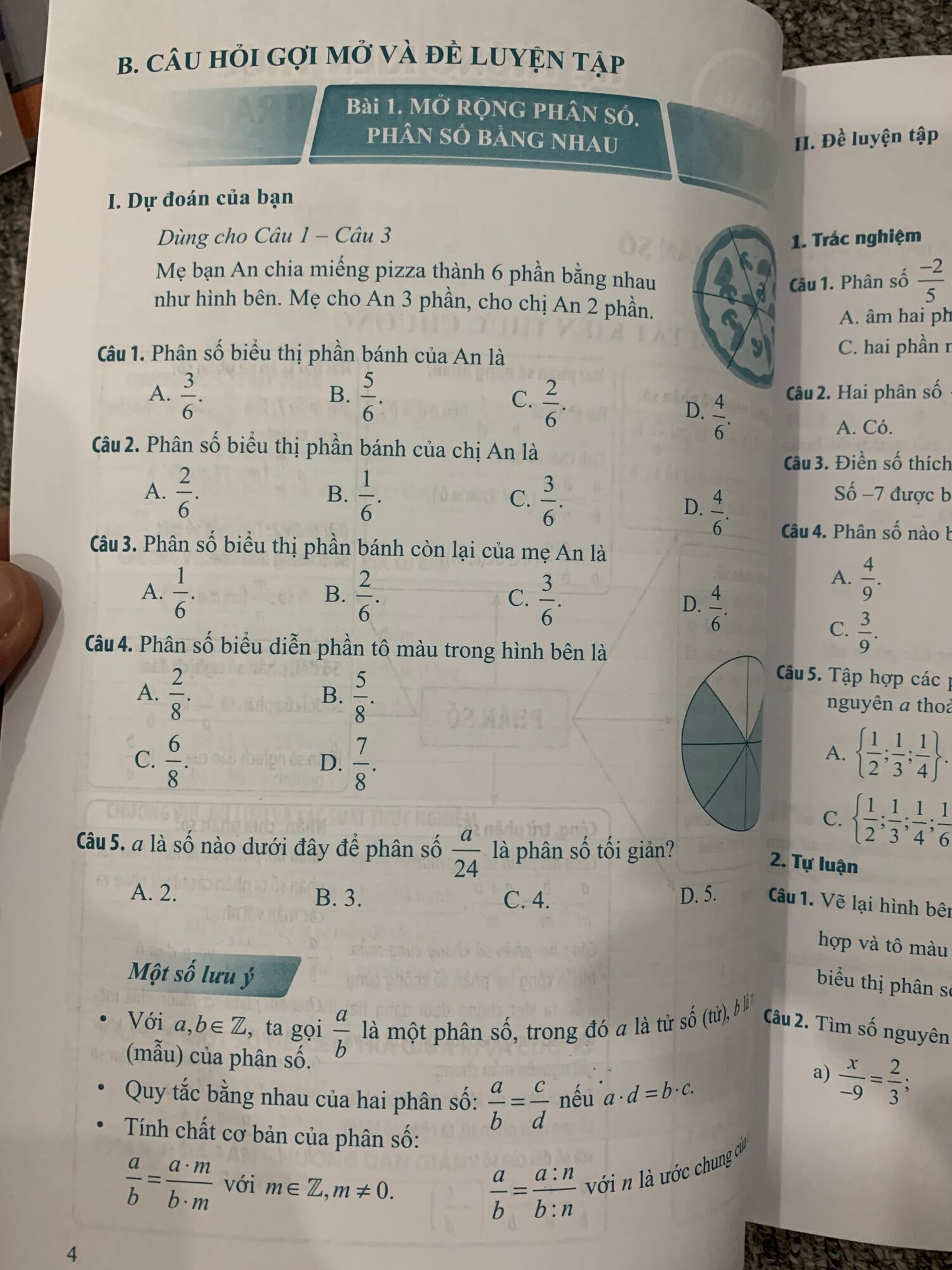 Bộ đề kiểm tra toán 6 tập 2