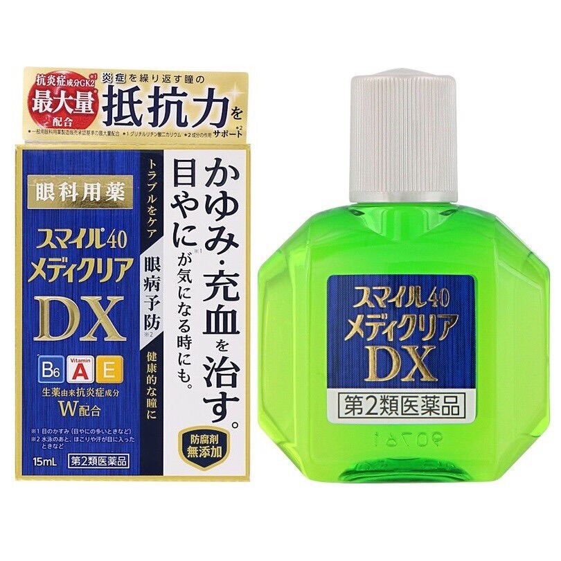 Nhỏ mắt cao cấp lion smile 40 premium dx 15ml - nhật bản