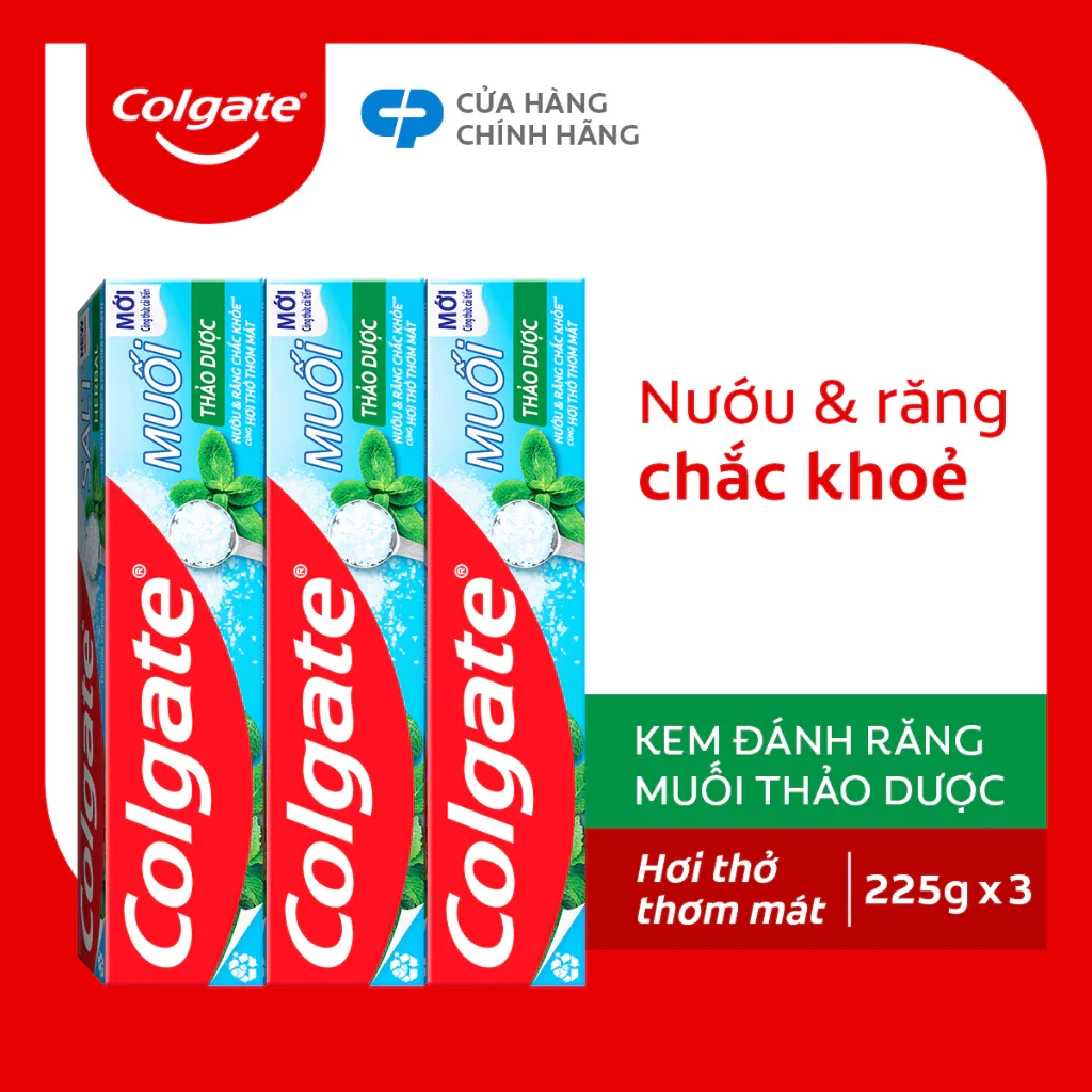 Kem đánh răng Colgate muối thảo dược(3câyx225g)