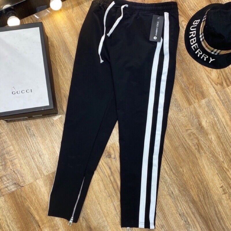 Quần jogger nam nữ, quần thể thao 2 sọc khoá chân vải poly mềm mại, không bai xù, năng động thể thao