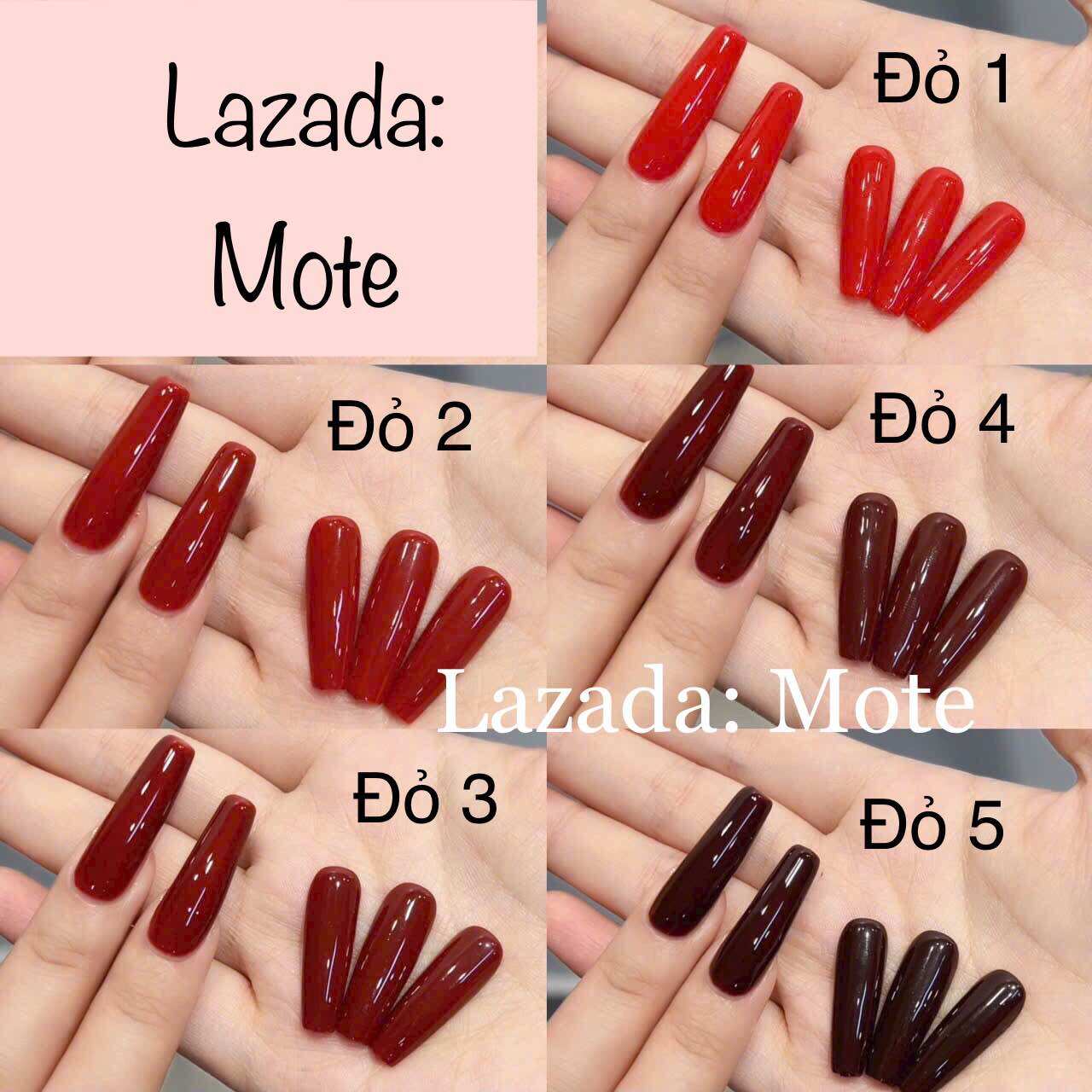 Nailbox TAY tone Đỏ đô và đỏ tươi - xem bảng màu ảnh số 2