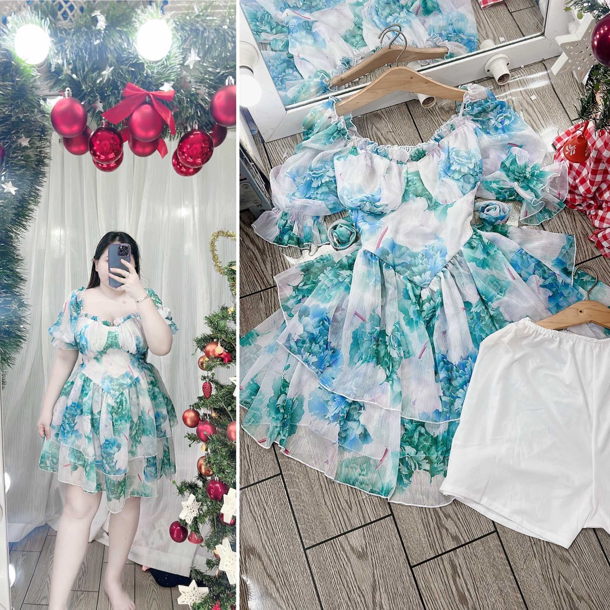 [Bigsize 60-85kg] Đầm cúp ngực tay ngắn (kèm 1 lót quần rời y hình)