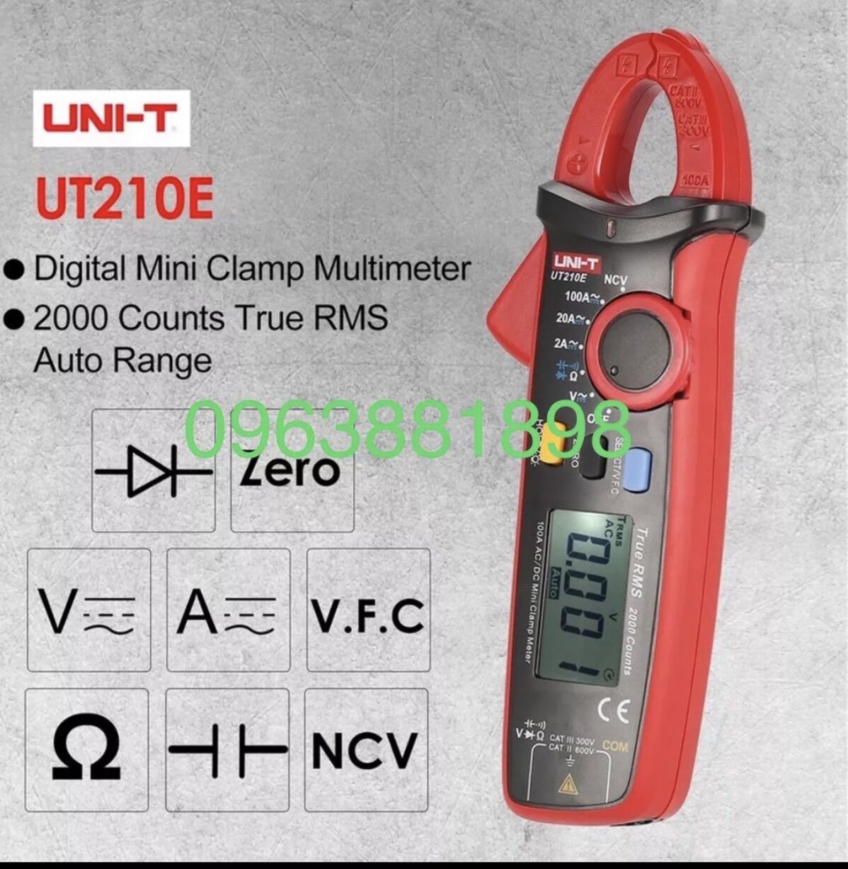 Đồng hồ ampe kìm UT210E