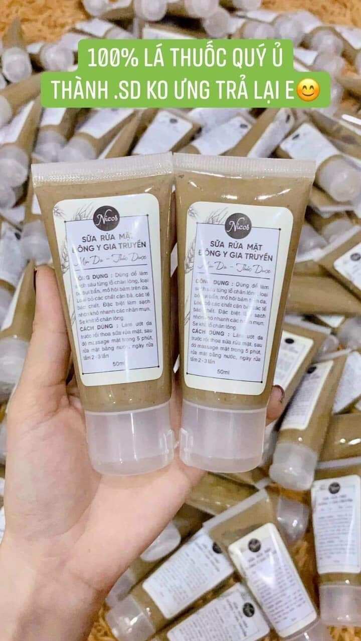 sữa rửa mặt đông y nicos