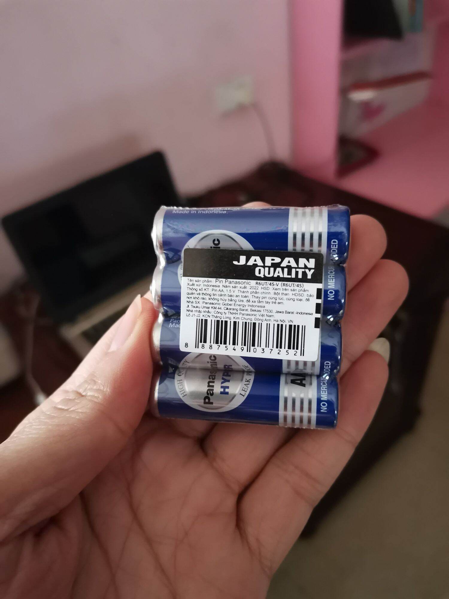 🇻🇳 Vỉ 4 viên pin AA Panasonic màu xanh