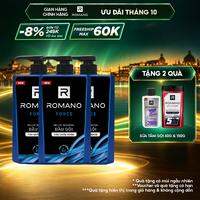 Combo 3 Dầu gội Romano Hương nước hóa Force/Classic/Attitude/Gentleman 650g/chai