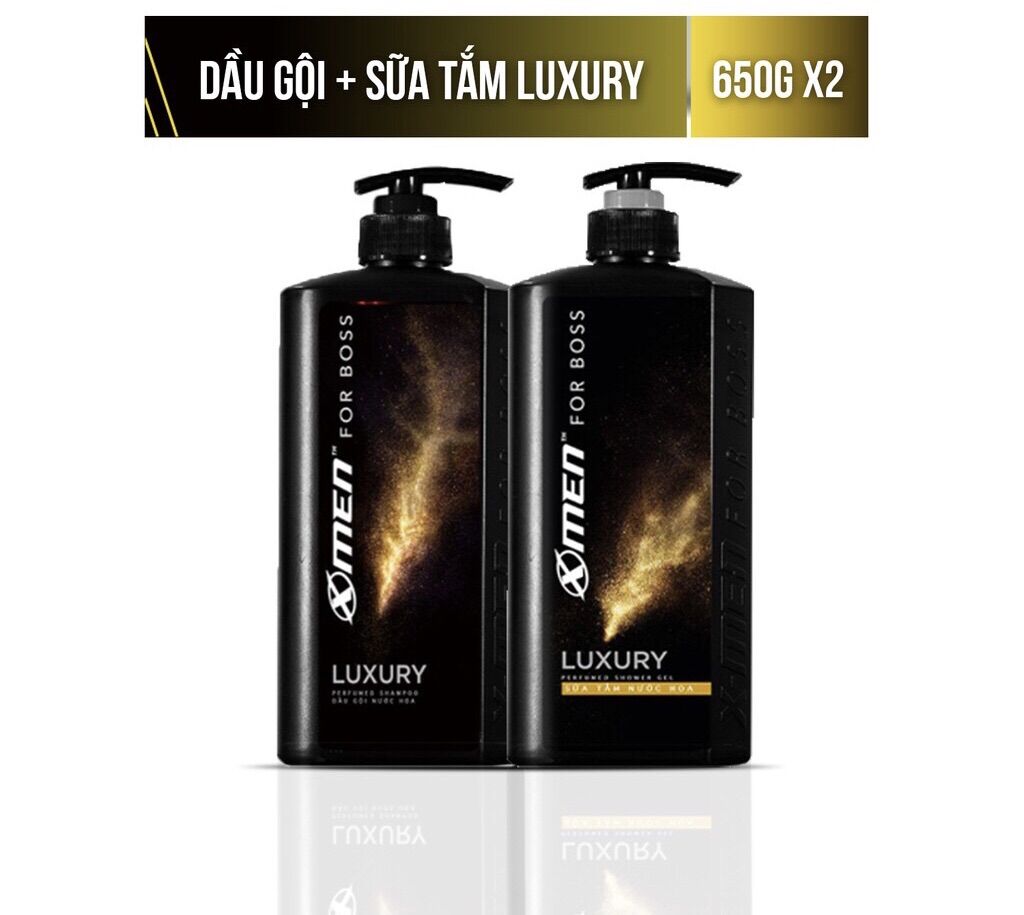 Combo 2 chai dầu gội nước hoa và sữa tắm nước hoa xmen forboss 650ml