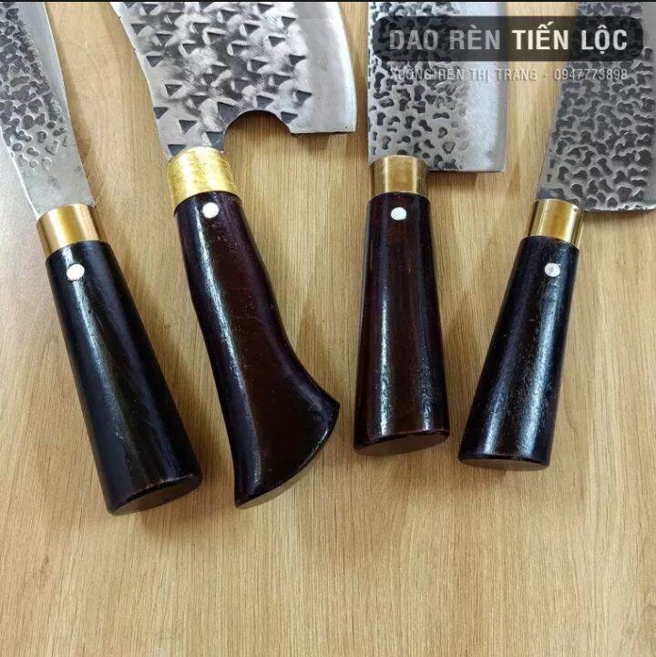 Bộ dao 4 món nhà bếp nhíp xe loại 1 cao cấp