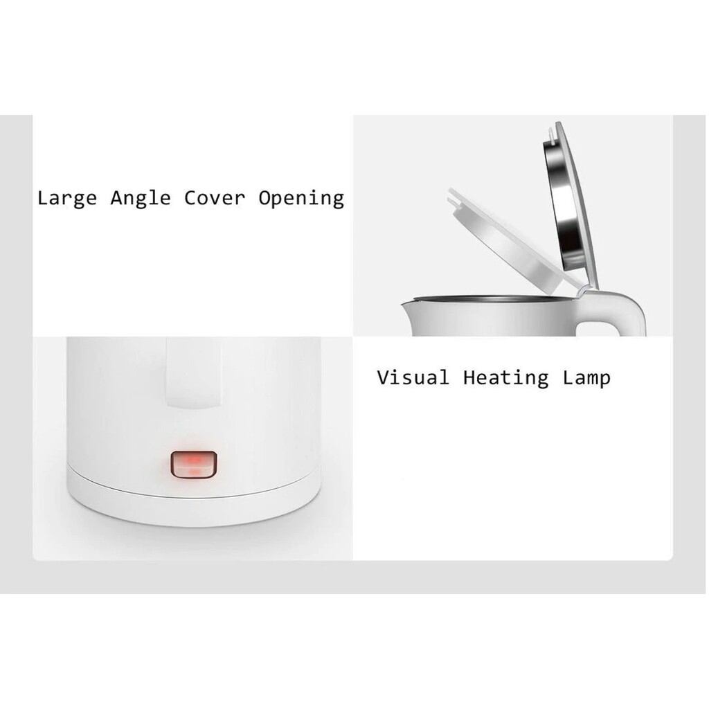 Ấm nước siêu tốc Xiaomi 1A công suất 1800W, dung tích 1,5L, đun sôi nước trong  3-5 phút