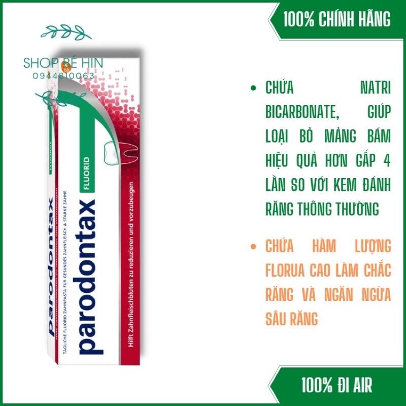 [HÀNG ĐỨC CHÍNH HÃNG] KEM ĐÁNH RĂNG PARODONTAX THẢO DƯỢC 75ml