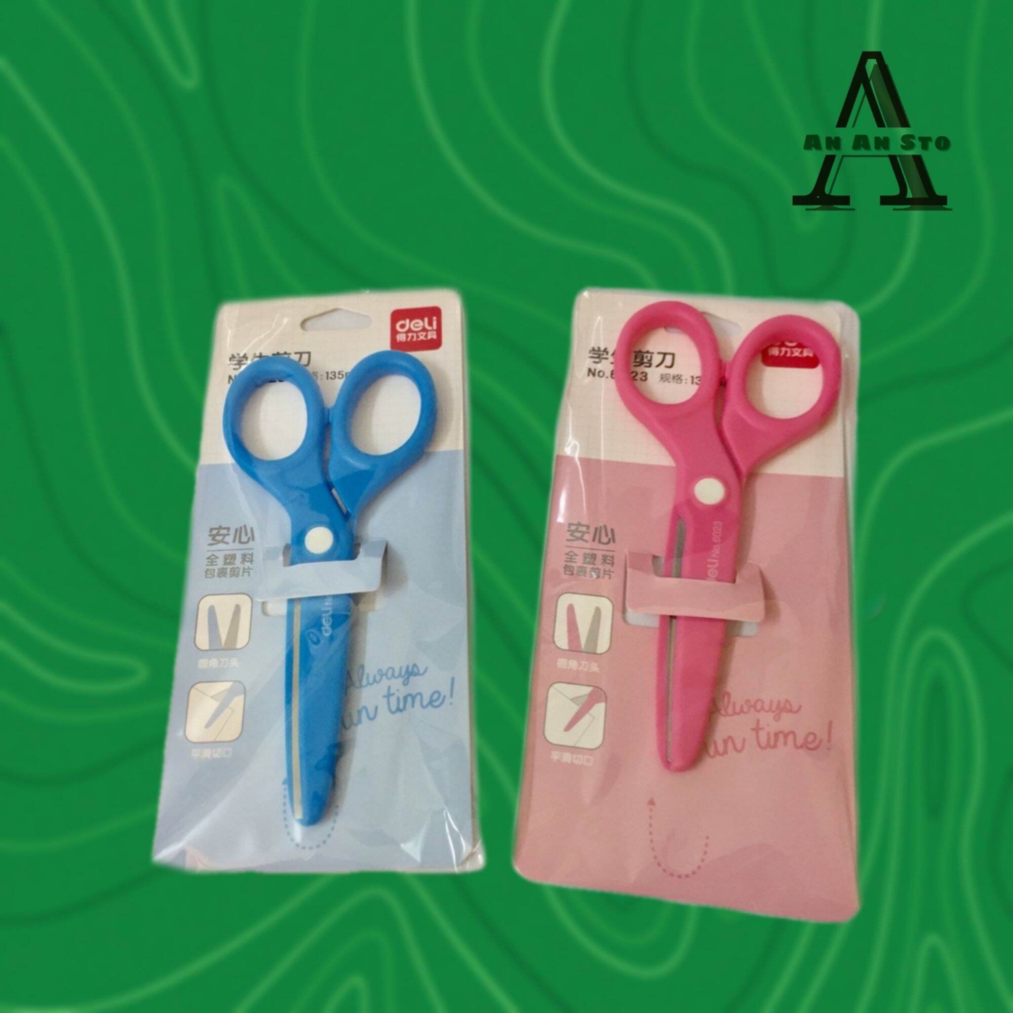Kéo thủ công học sinh deli 6023 - 2 màu