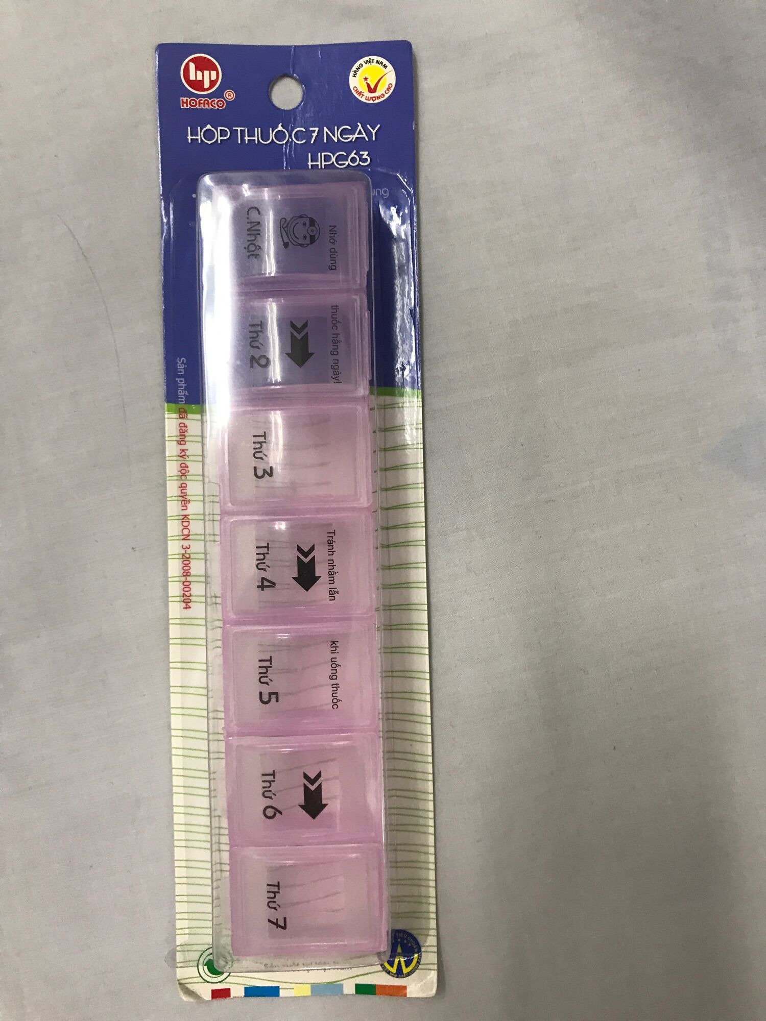 Dụng cụ đựng thuốc 7 ngày Hofaco