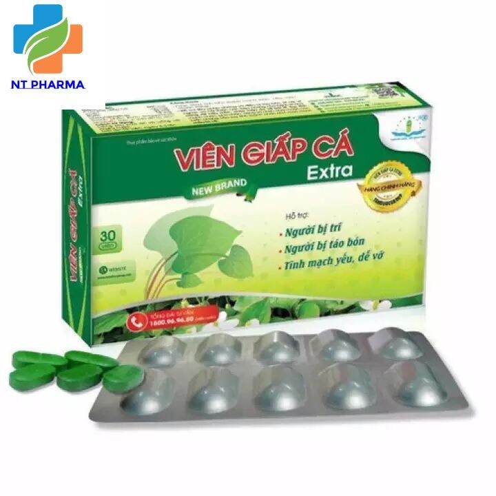 Viên giấp cá Extra - dùng cho người bị trĩ, táo bón