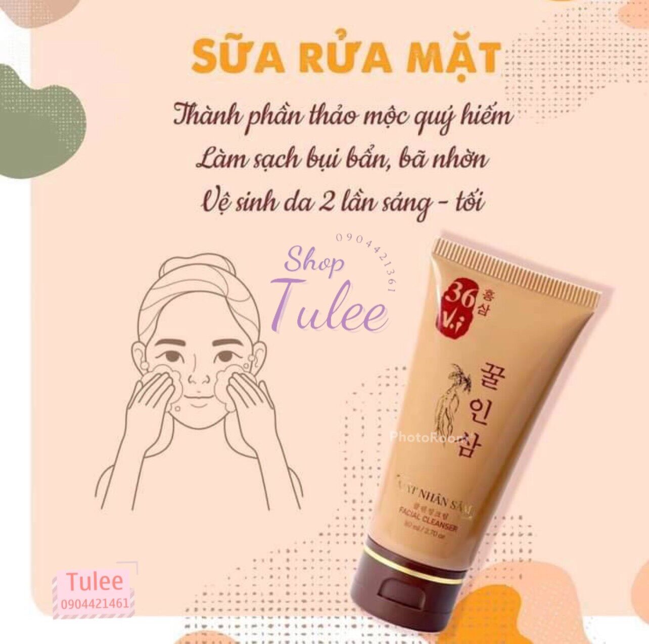 SỮA RỬA MẶT MẬT NHÂN SÂM 36 VỊ