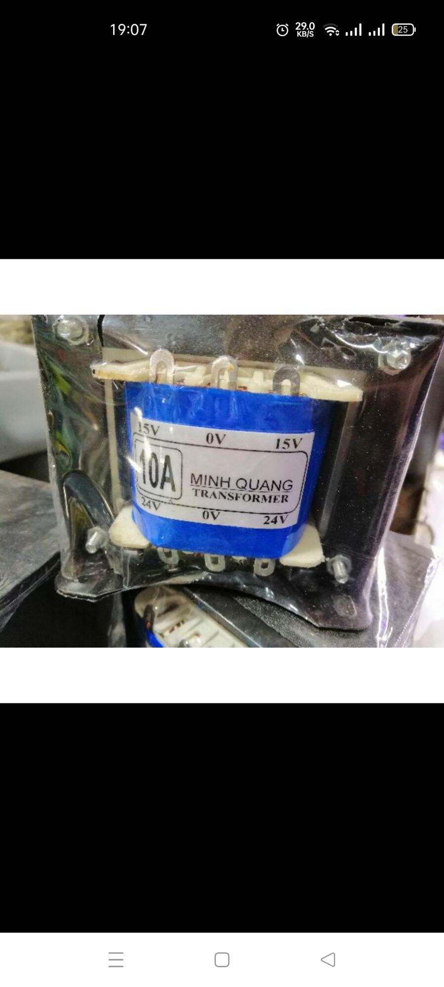 Biến áp 10A đối xứng 24V và 15V