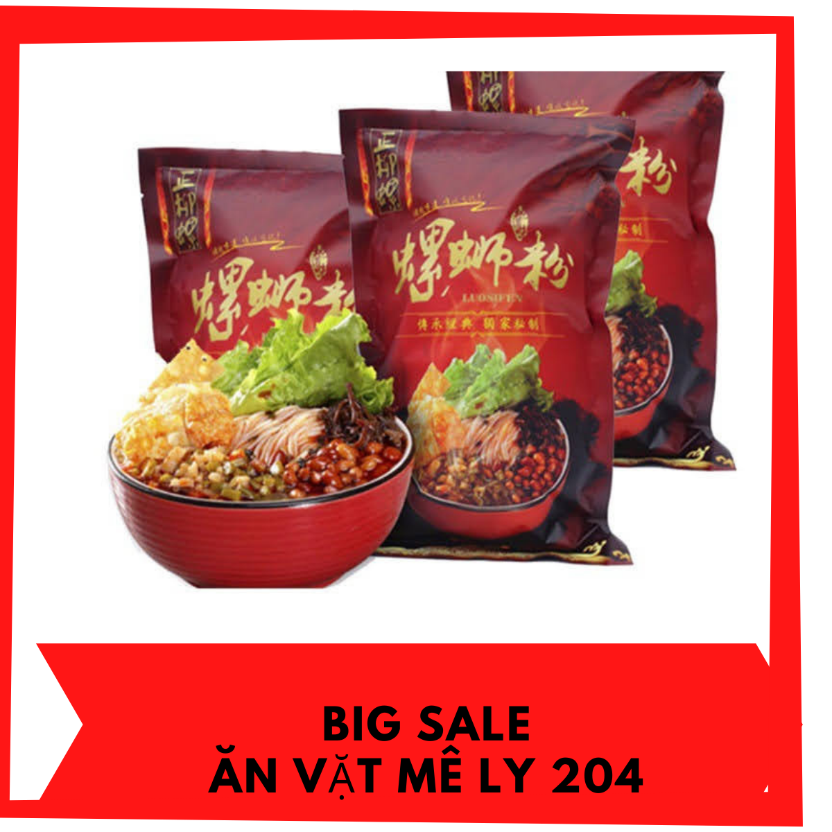 1 gói bún ốc đỏ Liễu Châu 305g dai ngon