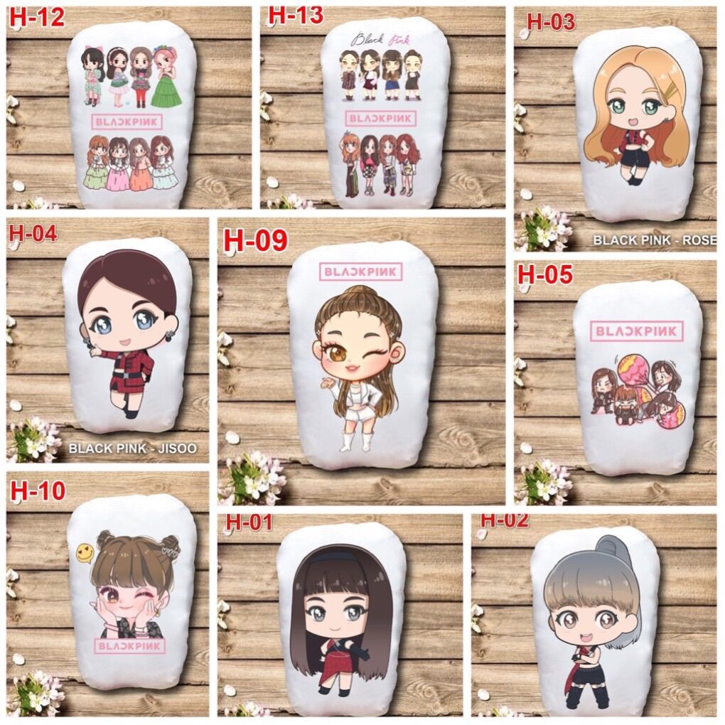 Gấu ôm BLACKPINK 2 mặt ảnh 22-50cm / gối ôm gối ngủ kpop blackink