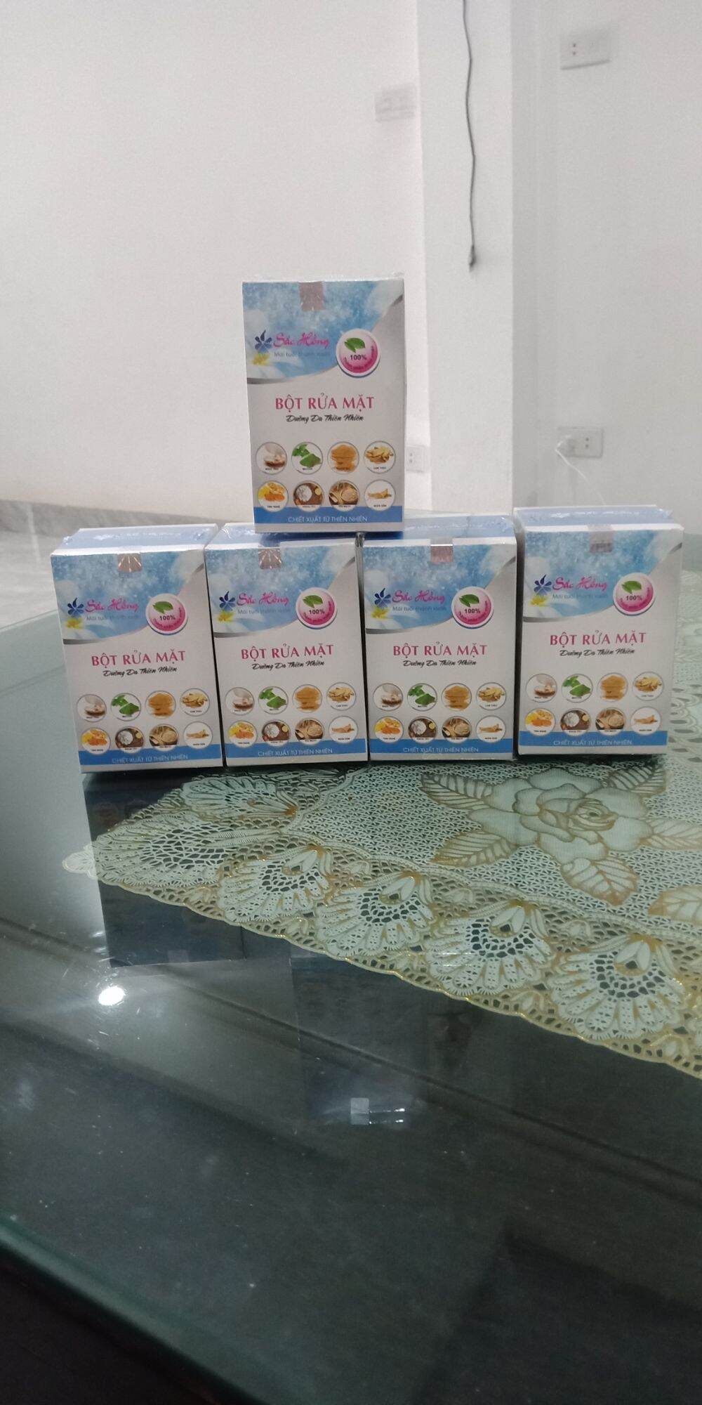 SỈ 5 LỌ BỘT RỬA MẶT DƯỠNG DA SẮC HỒNG 100g