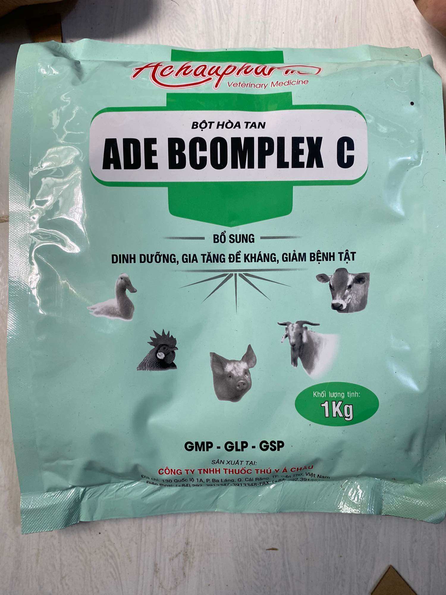 Ade bcomplex c cao cấp bổ sung vitamin cho vật nuôi gói 1kg