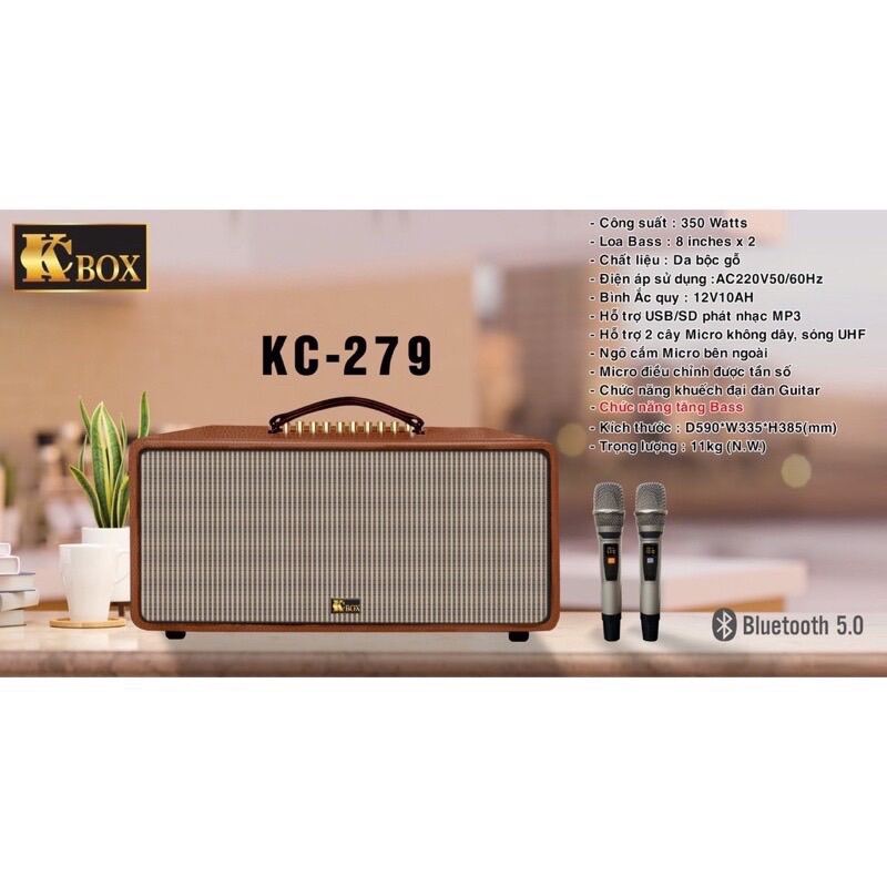 Loa Karaoke di động KCBox KC-279 - Hàng Chính Hãng - Hoangkim Shop