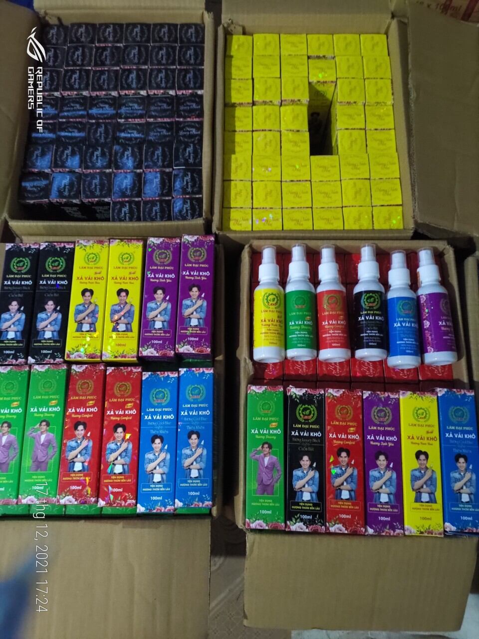 48 Chai Xả Vải Khô ( 1 Thùng ) 3 màu