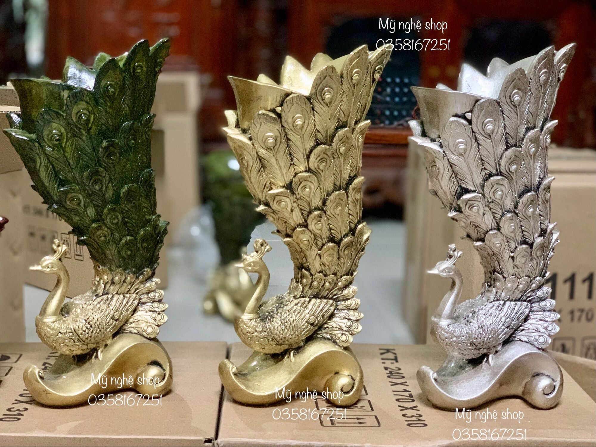 Bình hoa composite mã bình công bình cắm hoa, bình hoa decor, bình hoa chơi tết Mỹ nghệ shop bình hoa cao cấp