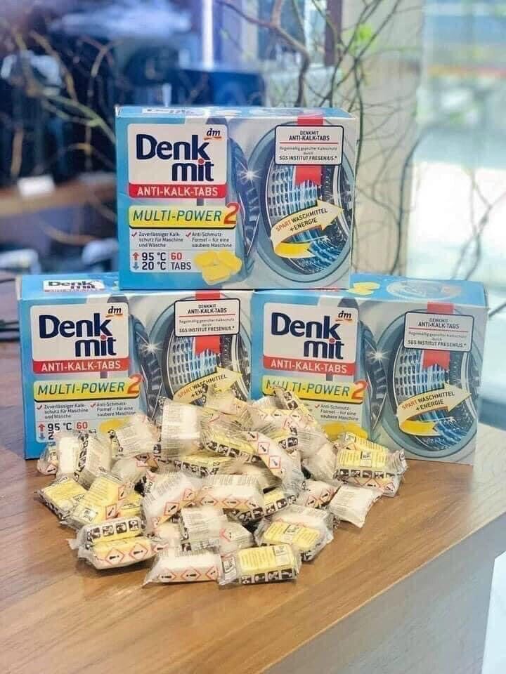 Viên tẩy lồng máy giặt Denkmit 60 viên hàng nội địa Đức