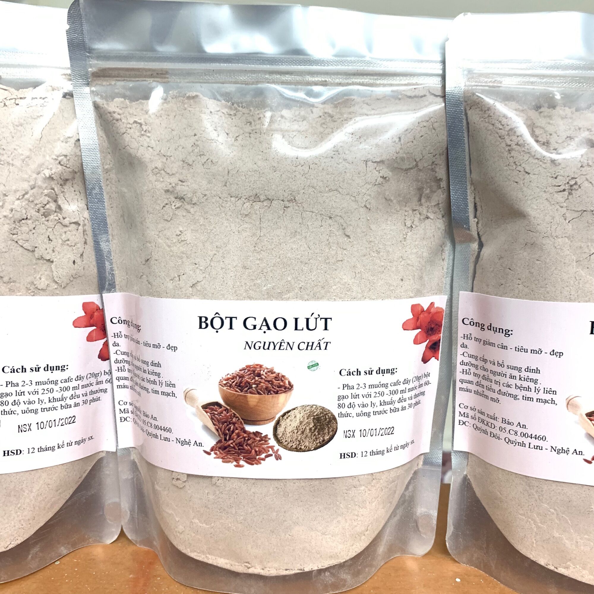 1kg Bột gạo lứt giảm cân đã rang chín nghiền mịn