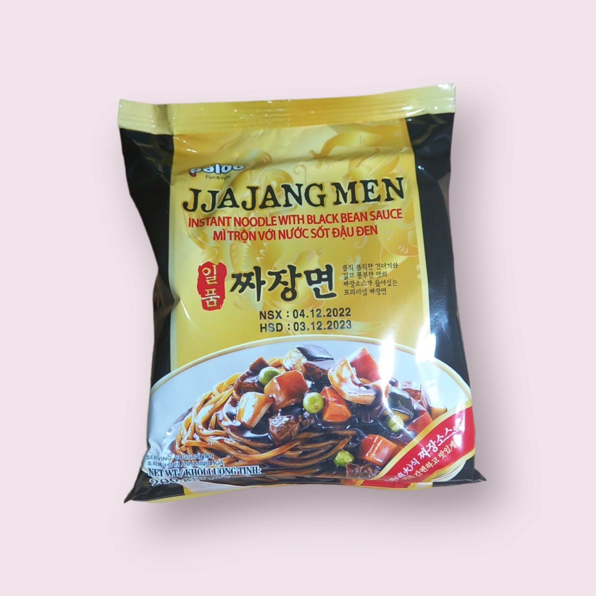 Mì Trộn Tương Đen Paldo Premium Jjajangmen 200g Mỳ Hàn Quốc